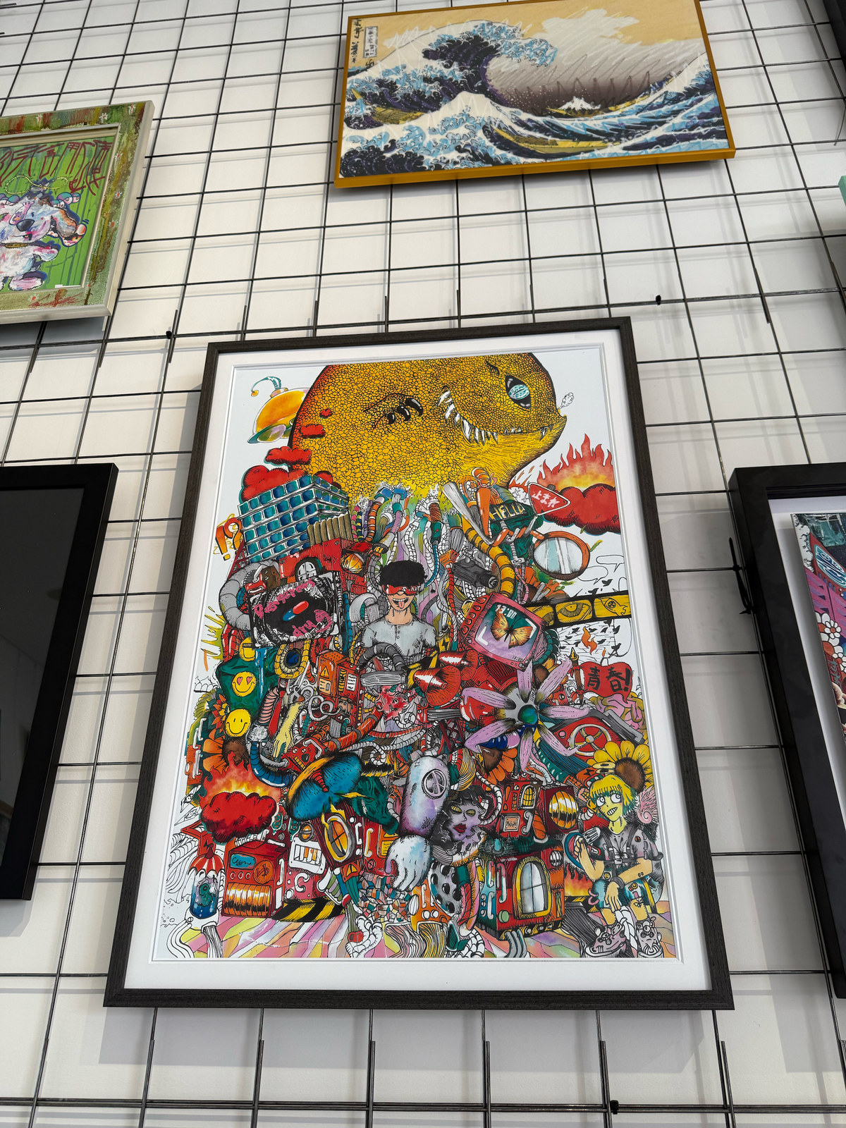 2025年大阪・関西万博のMUSASHI個展に展示された額装作品。